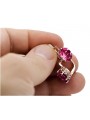 Vintage Russian Soviet Ruby Earrings in Original 14K Rose Gold vec003 vec003