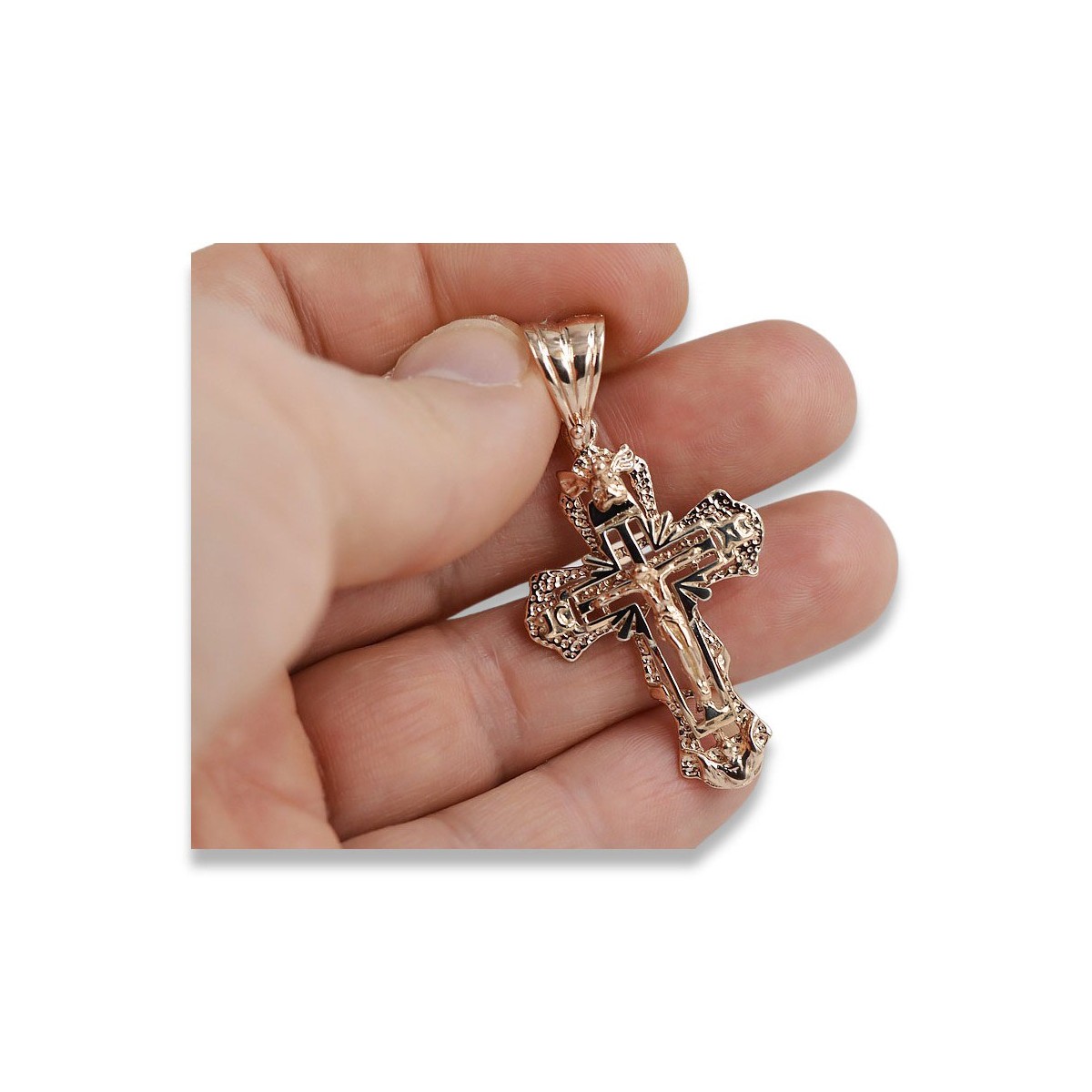 Gold Orthodox Cross ★ russiangold.com ★ Gold 585 333 Niedriger Preis