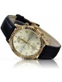 Gold men's watch Geneve ★ zlotychlopak.pl ★ Gold purity 585 333 Low Price!