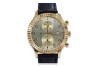 Reloj de hombre Geneve de oro rosa de 14 quilates con detalles en plata, blanco y negro mw007r