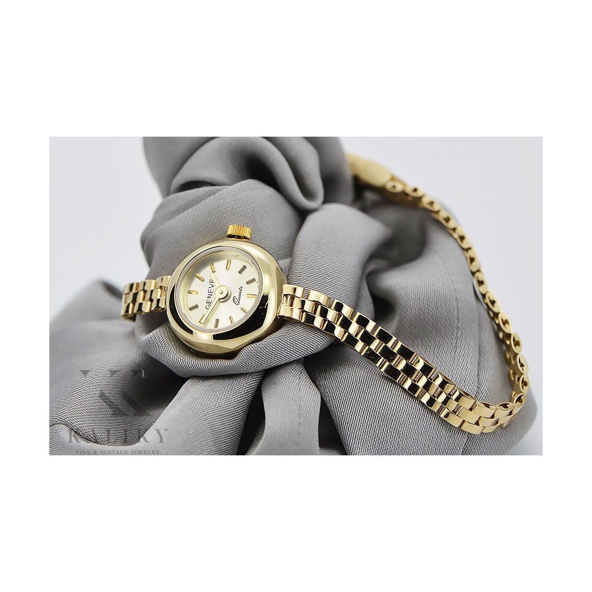 Reloj de dama Geneve en oro amarillo de 14 quilates lw084y