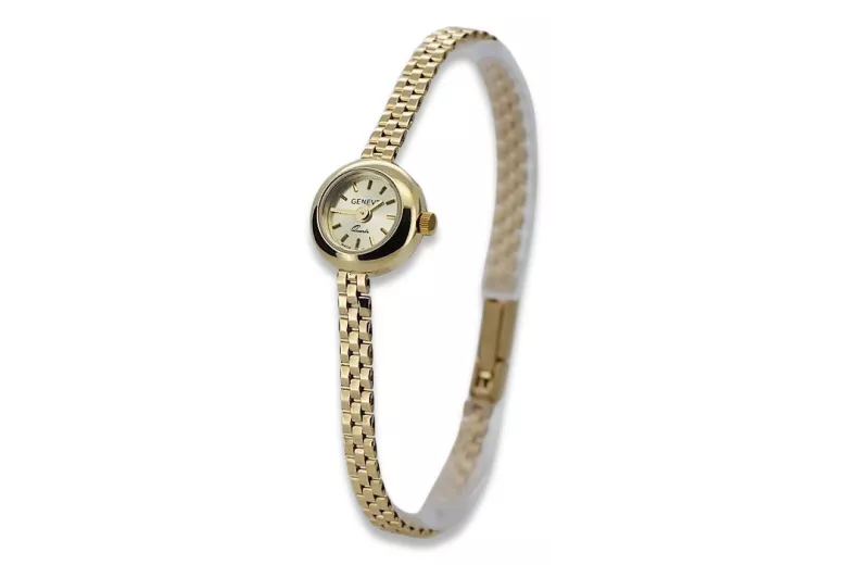 Reloj de dama Geneve en oro amarillo de 14 quilates lw084y