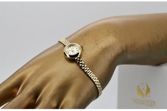 Montre dame en or jaune 14 carats lw084y