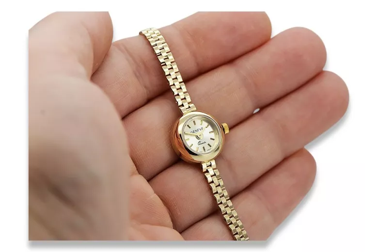 Reloj de dama Geneve en oro amarillo de 14 quilates lw084y