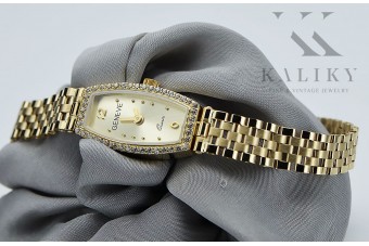 14 Karat Gelbgold Damen Geneve Uhr lw100y