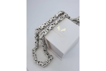 Elegant 14K White Gold Bizantina Solid Chain cc097w