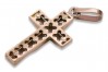 "Antique-Style 14K Rose Gold Catholic Cross Pendant" ctc095r ctc095r