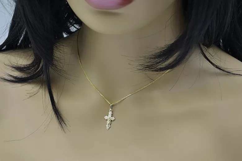 Gold Orthodox Cross ★ russiangold.com ★ Gold 585 333 Low price