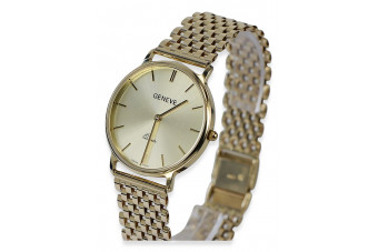 Montre Dame en Or Jaune 14k 585 Geneve mw004y&mbw005y-f