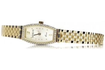 Elegancki zegarek Geneve z 14k żółtego złota lw100y