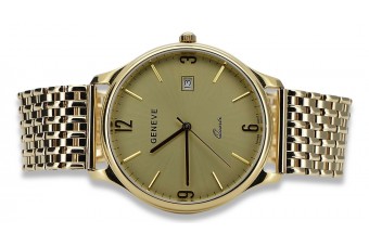 Reloj de oro para hombre Geneve ★ https://zlotychlopak.pl/es/ ★ Pureza del oro 585 333 ¡Precio bajo!