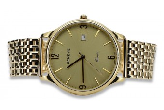 Montre Geneve en or jaune 14k 585 mw017y&mbw013yo