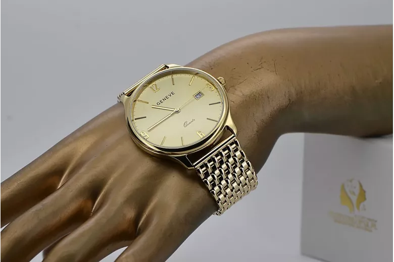 Montre homme en or Geneve ★ https://zlotychlopak.pl/fr/ ★ Pureté de l'or 585 333 Prix bas !