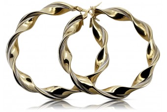 Boucles d'oreilles en or ★ https://zlotychlopak.pl/fr/ ★ Échantillon d'or 585 333 Prix bas !