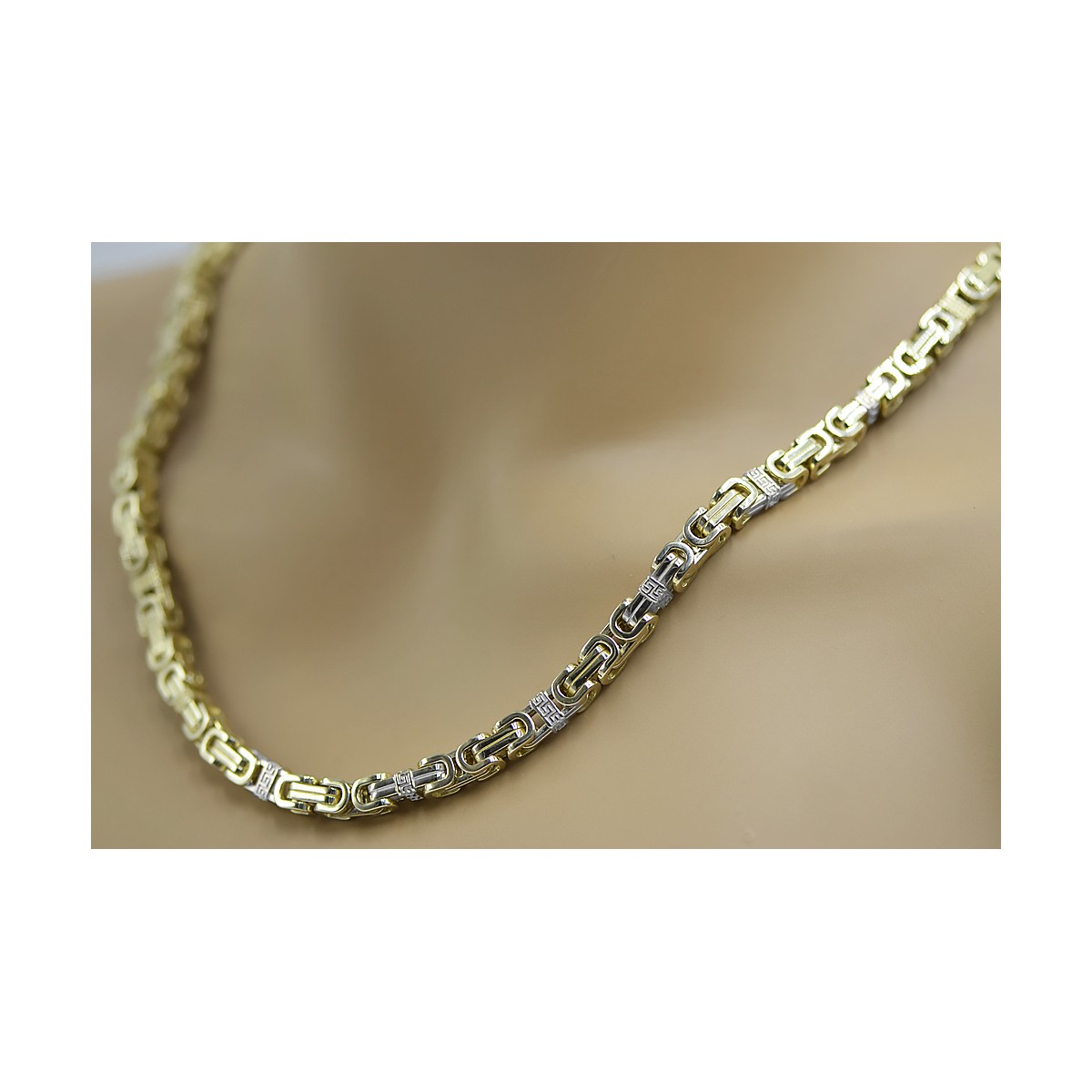 Gelbe 14k Gold Bizantinische Kette ★ russiangold.com ★ Gold 585 333 Niedriger Preis