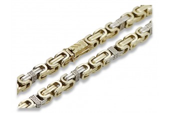 Or jaune 14k Chaîne bizantine ★ russiangold.com ★ Gold 585 333 Prix bas