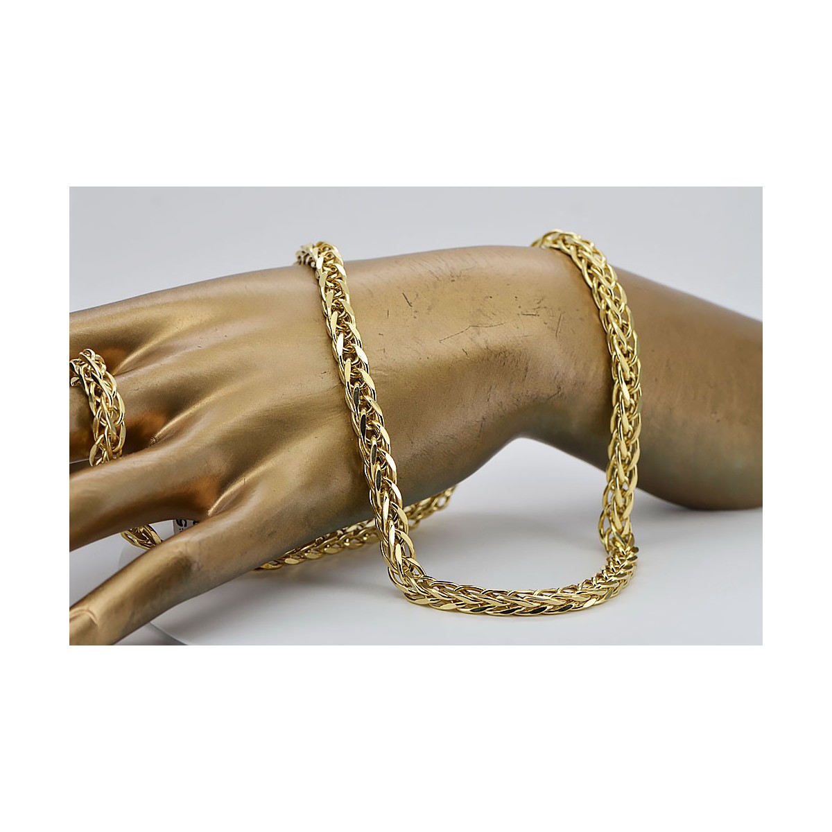 14K Italian Yellow Gold Spiga Chain - Timeless Elegance cc036y