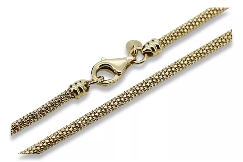 Italian 14K Yellow Gold Rope Chain Necklace cc075y