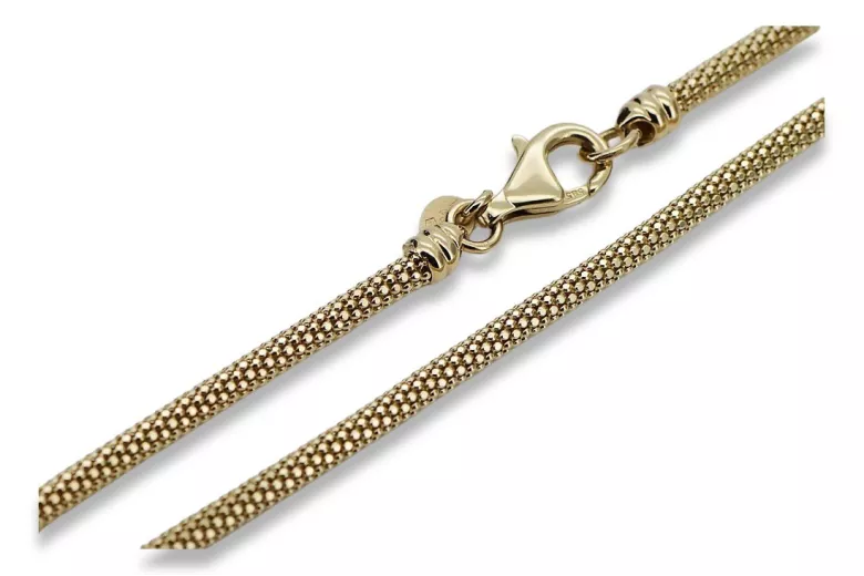 Chaîne en or jaune 14 carats italienne 45 cm, 3mm cc075y