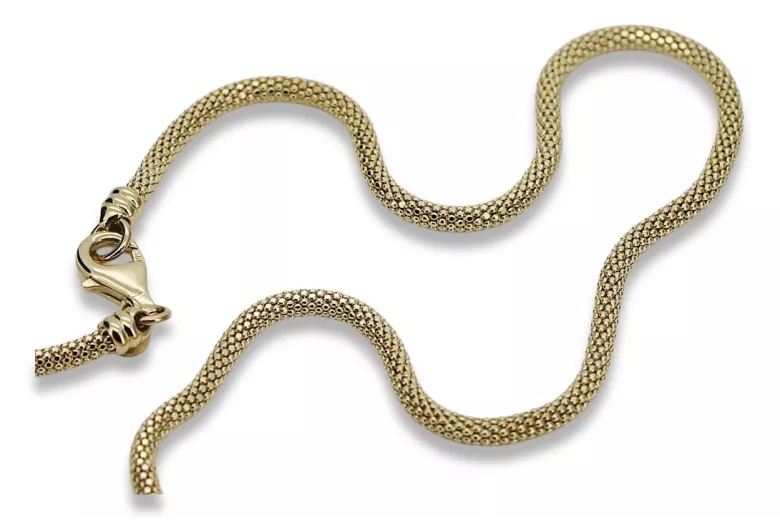 Italian 14K Yellow Gold Rope Chain Necklace cc075y