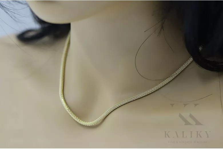 Italian 14K Yellow Gold Rope Chain Necklace cc075y