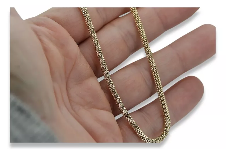 Italian 14K Yellow Gold Rope Chain Necklace cc075y