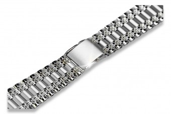 14 Karat Weißgold Armbanduhr für Männer 585 mbw009w