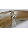 14K White Gold Adjustable Watch Bracelet mbw012w