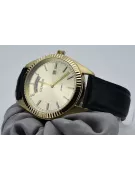 Gold men's watch Geneve ★ zlotychlopak.pl ★ Gold purity 585 333 Low Price!