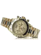 Gold men's watch Geneve ★ zlotychlopak.pl ★ Gold purity 585 333 Low Price!