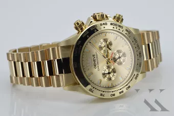 Reloj de oro amarillo 14k para hombre de Ginebra mw014ydg&mbw015y