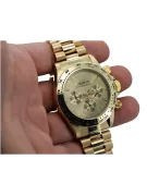 Goldene Herrenuhr Geneve ★ zlotychlopak.pl ★ Gold Reinheit 585 333 Niedriger Preis!