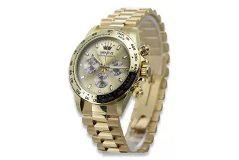 Reloj de Hombre en Oro Amarillo 14k 585 Geneve mw014ydgb&mbw015y