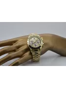 Gold men's watch Geneve ★ zlotychlopak.pl ★ Gold purity 585 333 Low Price!