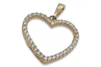 14K Yellow Gold Heart Pendant cpc046y