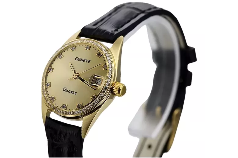 Reloj de damas de oro ★ zlotychlopak.pl ★ Pureza de oro 585 333 ¡Precio bajo!