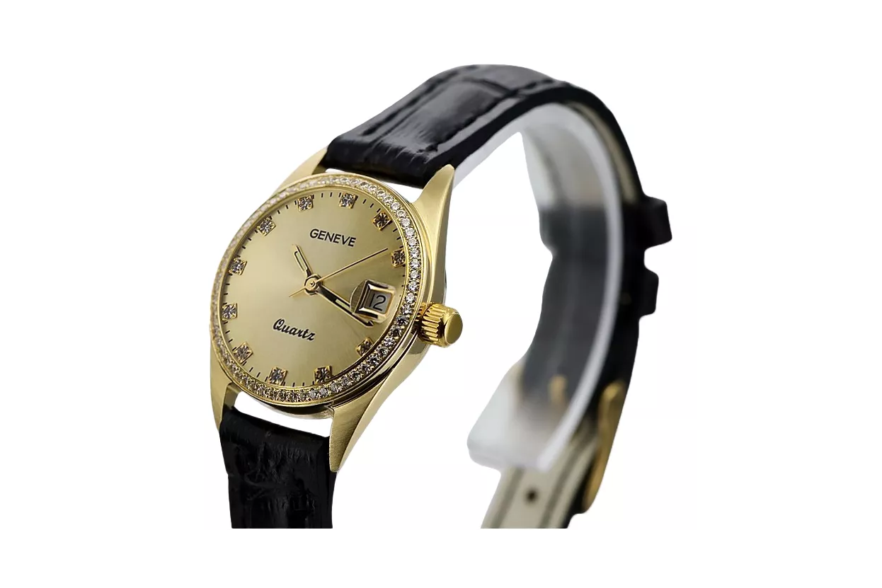 Reloj de damas de oro ★ zlotychlopak.pl ★ Pureza de oro 585 333 ¡Precio bajo!