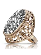 Russische sowjetische Rose 14k 585 Gold Alexandrit Rubin Smaragd Saphir Zirkon Ring vrc014