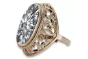 Russische sowjetische Rose 14k 585 Gold Alexandrit Rubin Smaragd Saphir Zirkon Ring vrc014